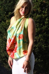 GAIL TOMA Three In One™, Convertible Scarf, Shawl, Coverlet, Blouse, Halter Top or Wrap