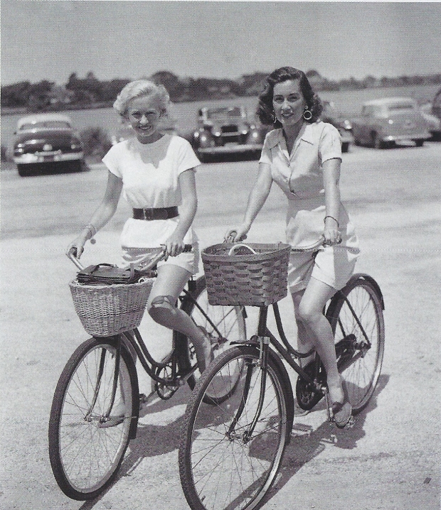 SISTERS CATHERINE MURRAY MCMANUS & JEANNE MURRAYVANDERBILT PEDAL AROUND SH IN THE 1940'S.jpg
